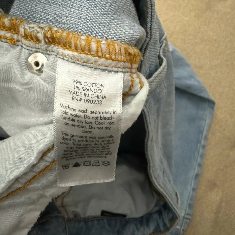 House Of Harlow 1960 High Distressed Denim Flare Jeans Rise Blue Light Wash 27 - Picture 3 of 10